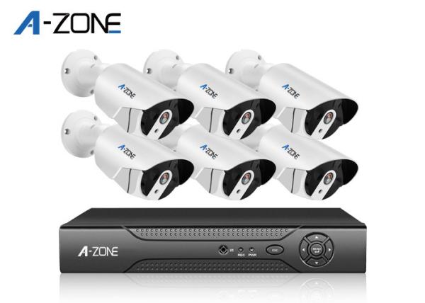 Bullet Case 6 Camera Surveillance System , Poe Home Security Camera System 