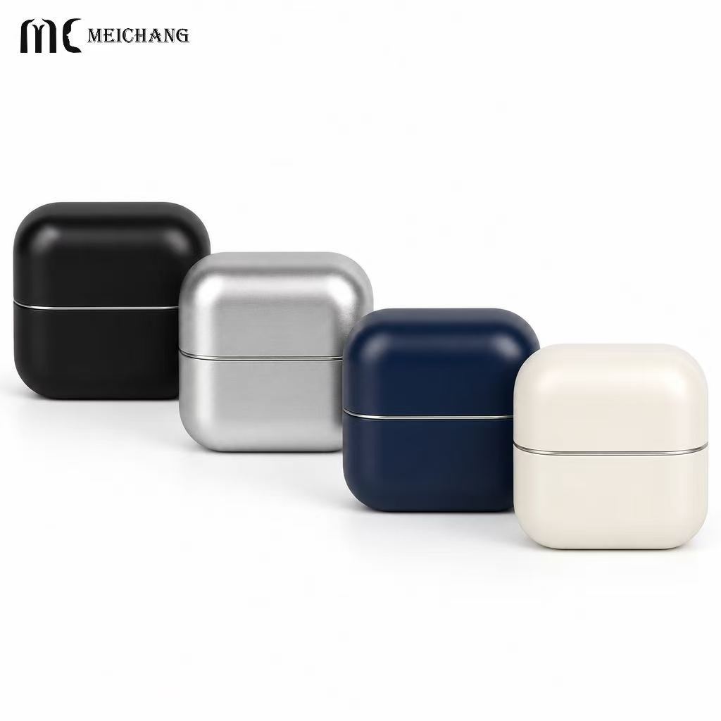5–10g Mini Square Aluminum Tin with Rounded Corners for portable balm, solid perfume, hair wax and other small-format product packaging (MC-811）