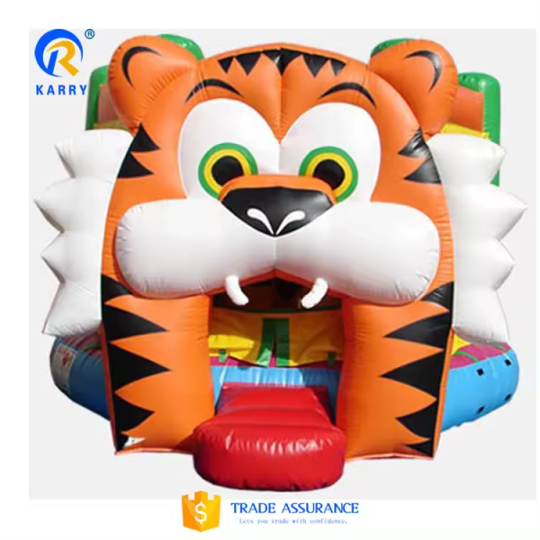 Customized Color Castle Slide Combo Bouncy House Inflatable Tiger Castle