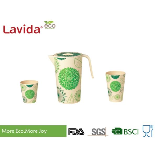 Green Color Bamboo Fiber Dinnerware , Waterproof Non - Odor Bamboo Fiber Dishes