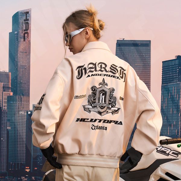 Unisexe personnalisable veste universitaire homme vêtements de rue étirement service OEM