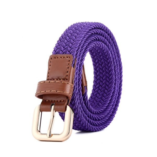 Woman Polypropylene Braided Fabric Belt Woven Waist Jeans 90cm