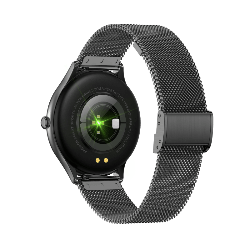 Support OEM & ODM | Diamond-studded Ladies Smart Watch AK35 with IP68 Waterproof 1.32-inch IPS Display and 24/7 Health Monitoring