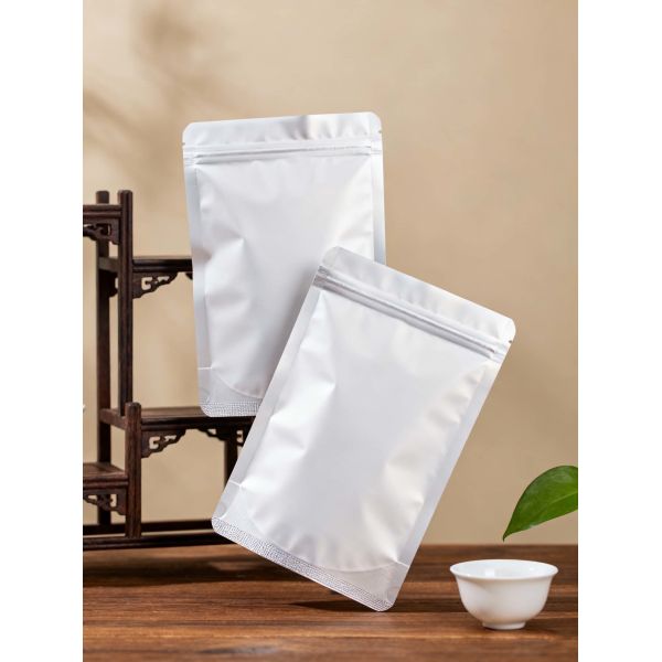 Customizable White Matte Stand-up Pouches For Food Packaging