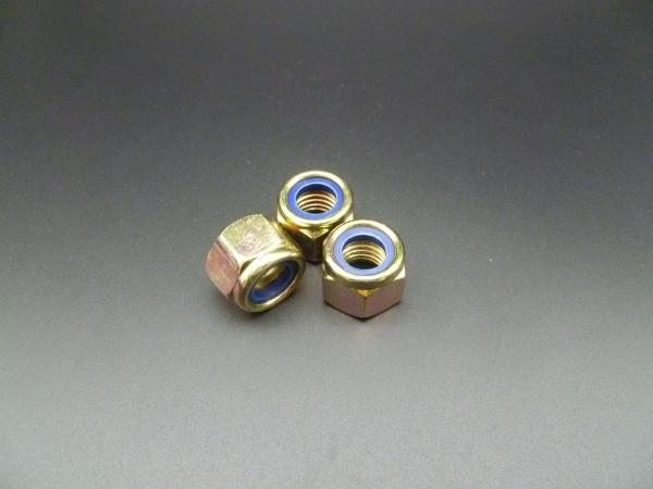 M3-0.5 DIN 985 Class 8 Zinc Finish Steel Nylon Insert Lock Nut