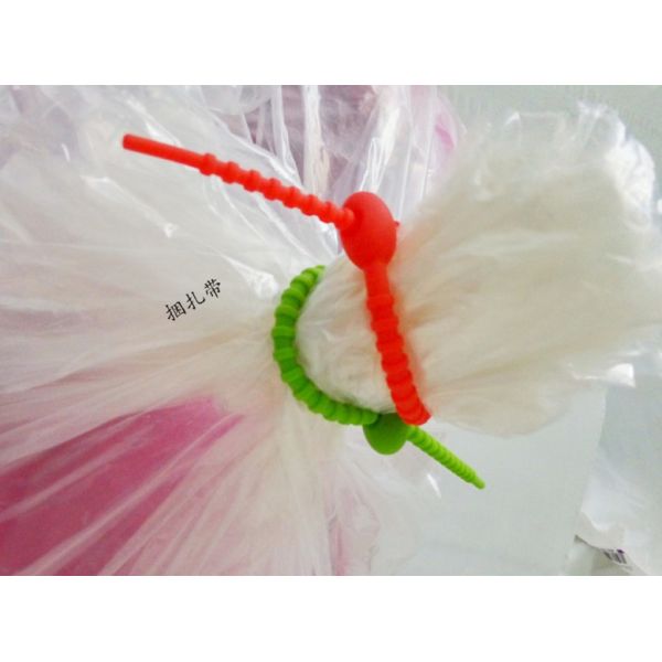 Tasteless Multiscene Silicone Rubber Supplies Cable Ties For Binding Reusable