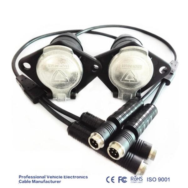 7 Pin 8.0MM Trailer Plug Cable Aviation Micro Male Flexible PVC Insulation