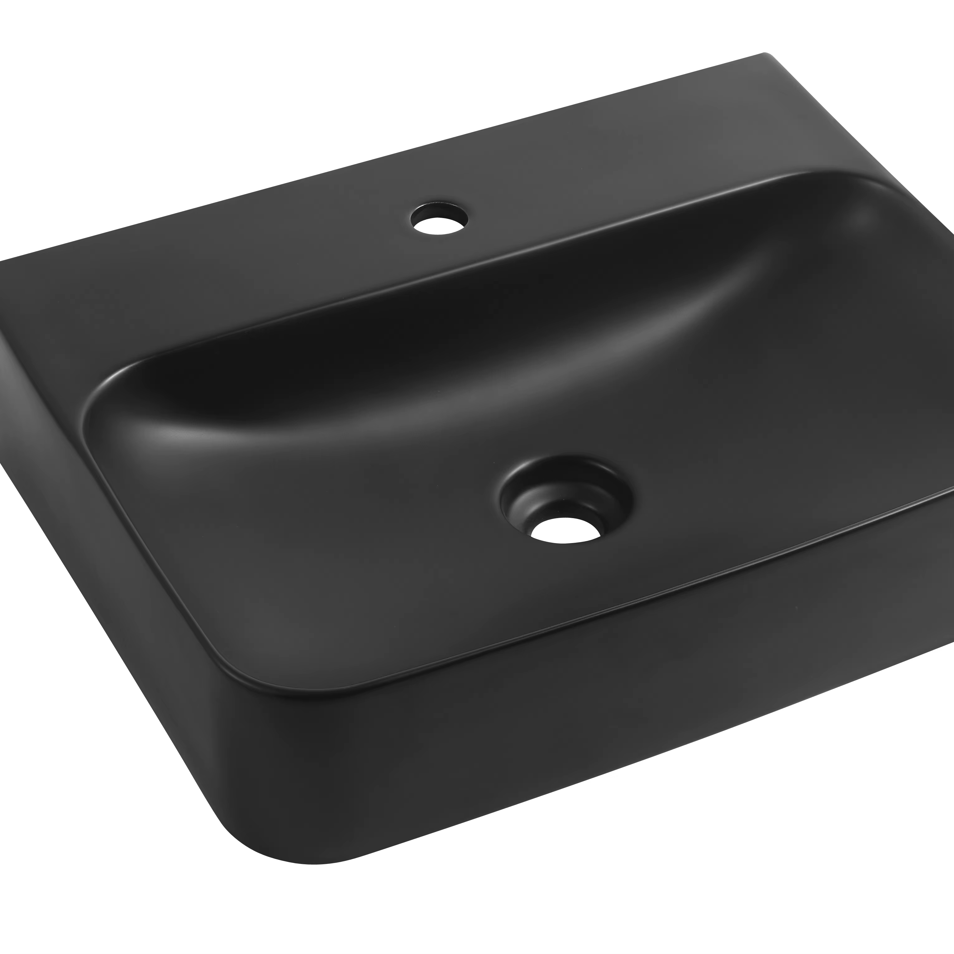 Bathroom Sinks Rectangle Shape New Fashion Styles Matt Black Above Counter Wash Hand Basins