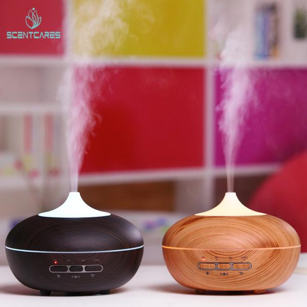 Humidificador ultrassônico 12W da grão da madeira do ABS 35ML/H 210ml dos PP