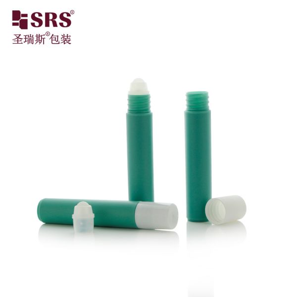 7ml Smooth White Plastic Roll On Bottle With Screw On Cap For Essential Oil