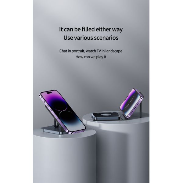Portable Fast Charge Wireless Charging Pad with Over-heat Protection and 5V/3A Input