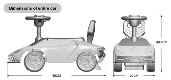 Product size 69*29*40.4cm Classic Scooter Battery Operated Kids Ride On Car Direct