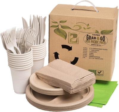 Novelty Design Corn-Based Biodegradable Plate Set with Environment-Friendly Advantage
