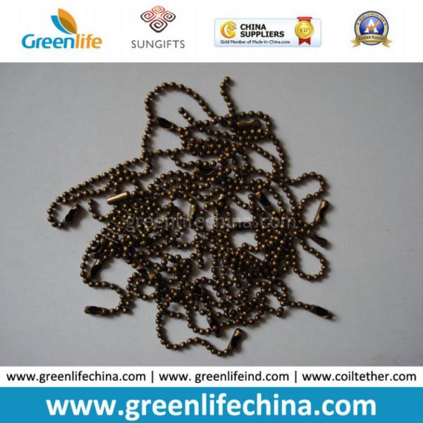 Decorative 2.0mm Metal /Stainless Steel Bead Ball Badge Chain