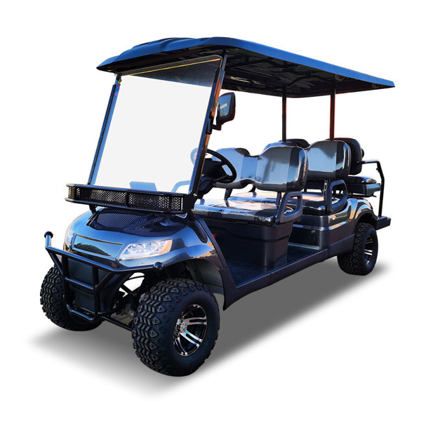Chariot de golf noir fait sur commande de Seater du groupe motopropulseur 6 avec