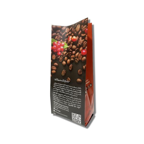 Aluminum Foil Mylar Coffee Bag Coffee Bean Pouch Matt Custom Printing 250g 500g