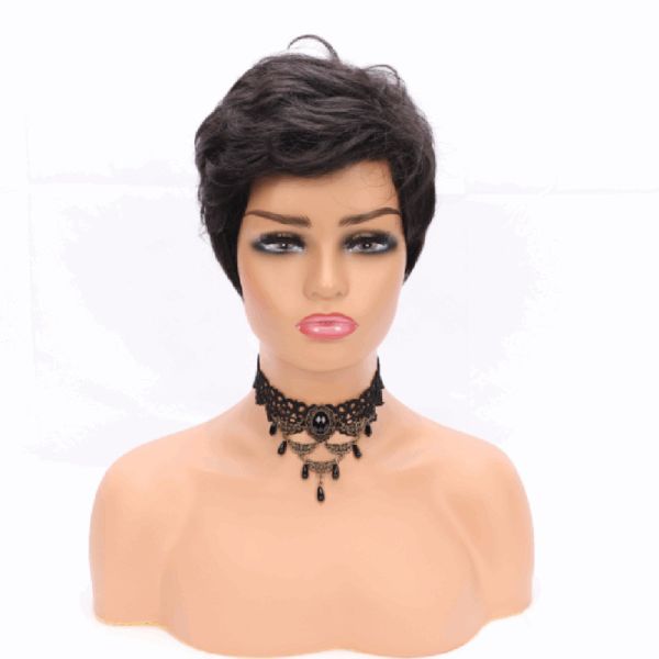 1B/Natural Color Lace Front Wigs Best Prices Vendor Pixie Cut Short Human Hair Wig