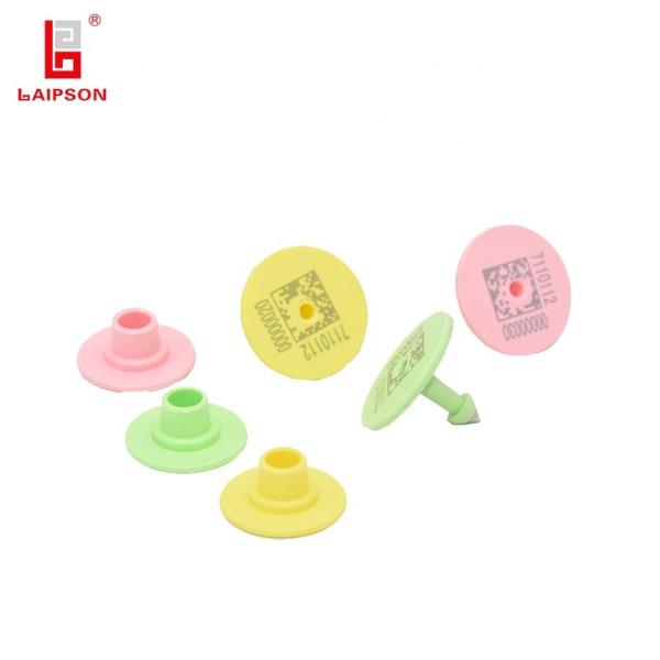 Nouveau TPU rouge 32mm 860Mhz UHF RFID deux pièces étiquette d'oreille de vache de porc pour le suivi de la ferme
