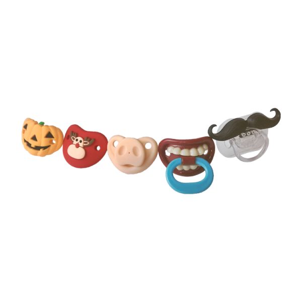 Streamline Silicone Baby Pacifier Halloween Pumpkin Shape Food Grade Dummies
