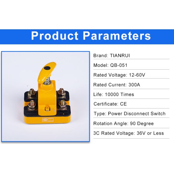 Construction Machinery Knob Battery Disconnect Switch Main Master Power Off