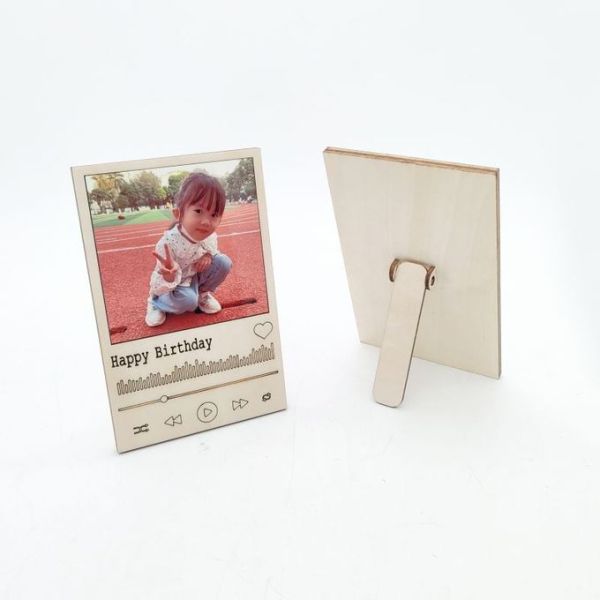 Vintage MDF Mini Photo Frame Blank Sublimation Wooden Photo Frame For Home Decoration