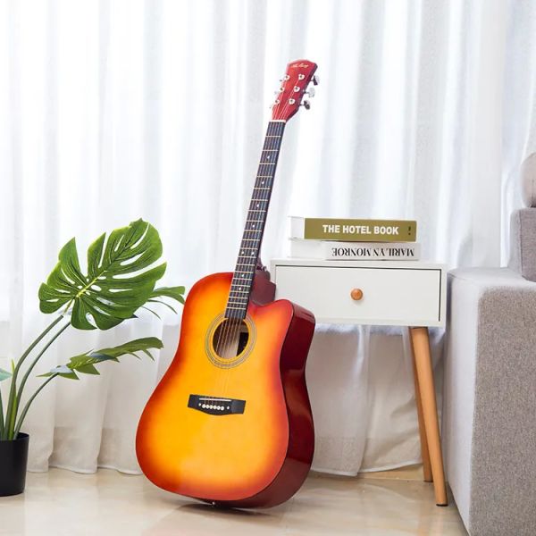 41 Inch Wood Guitar With Case and Accessories for Kids/Boys/Girls/Teens/Beginners
