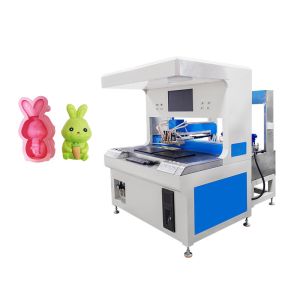Automatic 4 Colors Dual-station Visual Chocolate Decorating Machine Ice Cream Making Machine