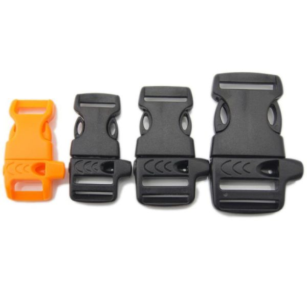 Customization 20mm Adjustable Emergency Paracord Plastic Side Release Whistle Buckle