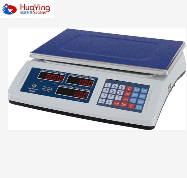 Balance électronique 50 kg avec indicateur en acier inoxydable et batterie rechargeable 4V ou 6V