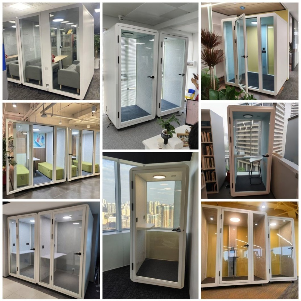 Modules de bureau d'intérieur modernes, pods modulaires réglables pour bureau à domicile 200*180*230cm