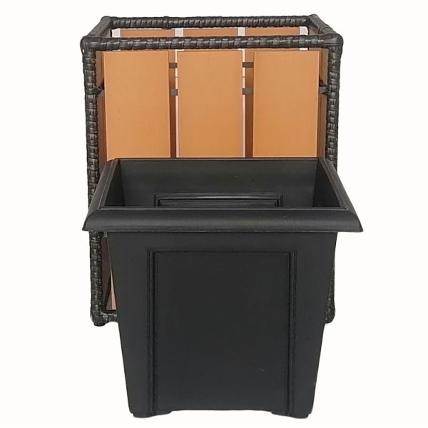 High Grade Factory Hot Sale Rattan Wicker Plastic Wooden Garden Pots Planter