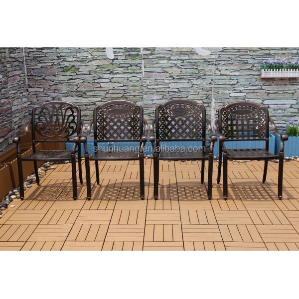 Garden Furniture Plant Bench Outdoor Rest Chair with White Frame and Aluminum Leg