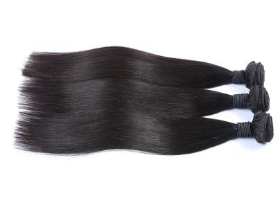 100 do cabelo humano por cento retos pretos do brilho natural do volume com sentimento liso
