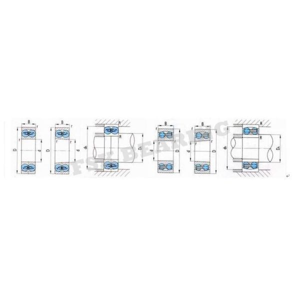 Rubber Seal 2206 CC 2RSC3 Self Aligning Ball Bearings Sealed Bearings 30 × 62 × 20 mm