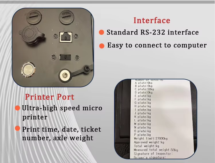 Wireless Portable Axle Load Scales with Touchable Touch Screen and Rechargeable Battery