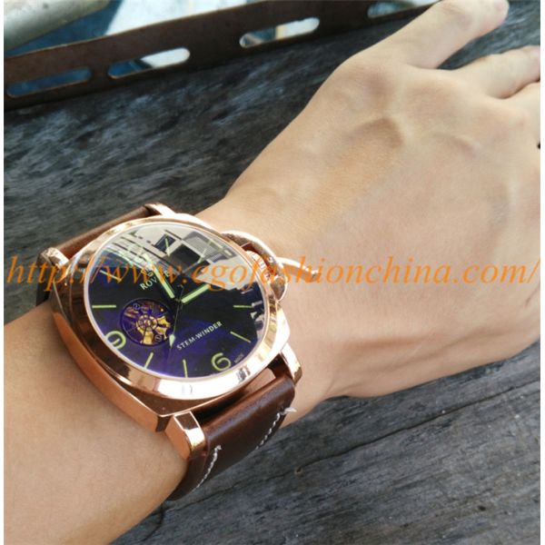 Top Brand WINNER Mechanical Movement Classic Watch Genuine Leather Strap Fashion Men Watch
