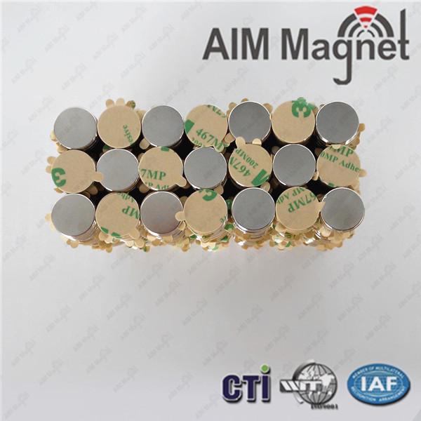strongest neodymium magnetic disc magnet with adhesive