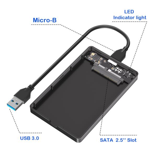2.5 Inch USB 3.0 SATA HDD Enclosure with Type C