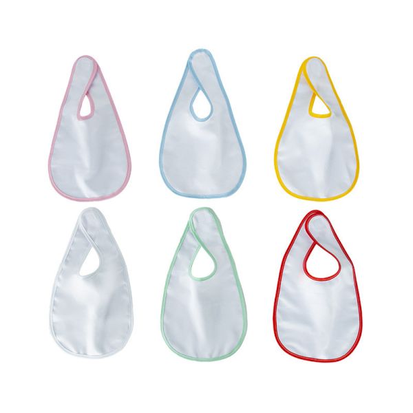 Sublimation Blank Polyester Baby Bibs For Custom Printing