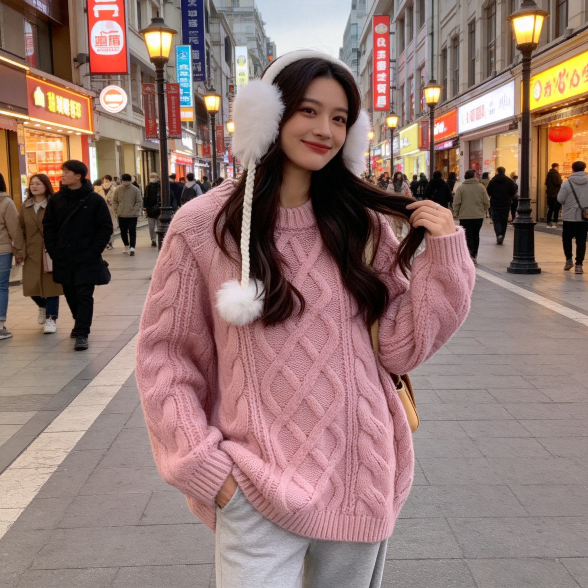 Women's 400 grams Anti-Wrinkle Flat Knitted Pullover Sweater for Winter and