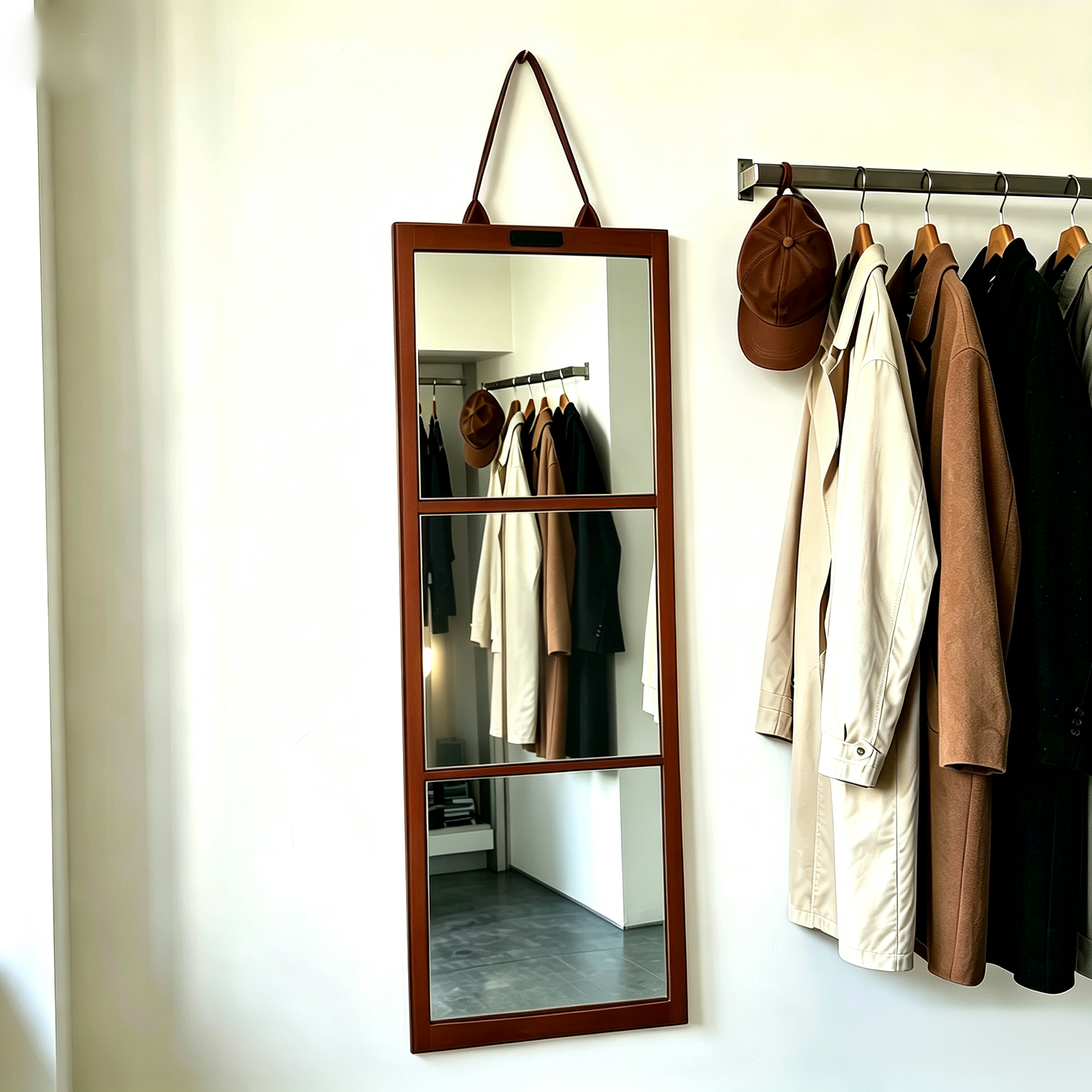 Wholesale Portable Folding Full Length Mirror Hanging Travel Mirror for Rental House Dorm Room Wall Mount