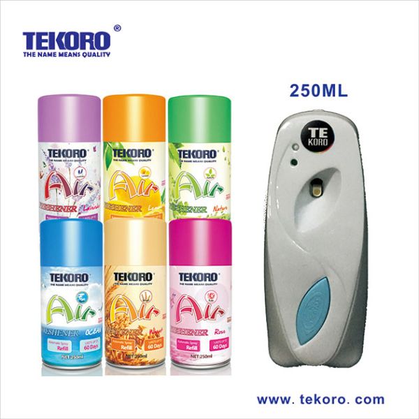Tekoro Green Apple Flavour Air Freshener Automatic Spray Refill with CE, RoHS, SGS, GMP Certification and ≥200ml Capacity