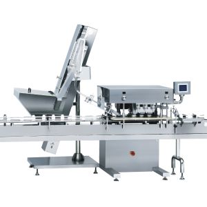 Máquina de Encaixe Tipo Rosca para Frascos, Potes e Latas TIANHE Velocidade 30-60 frascos/min