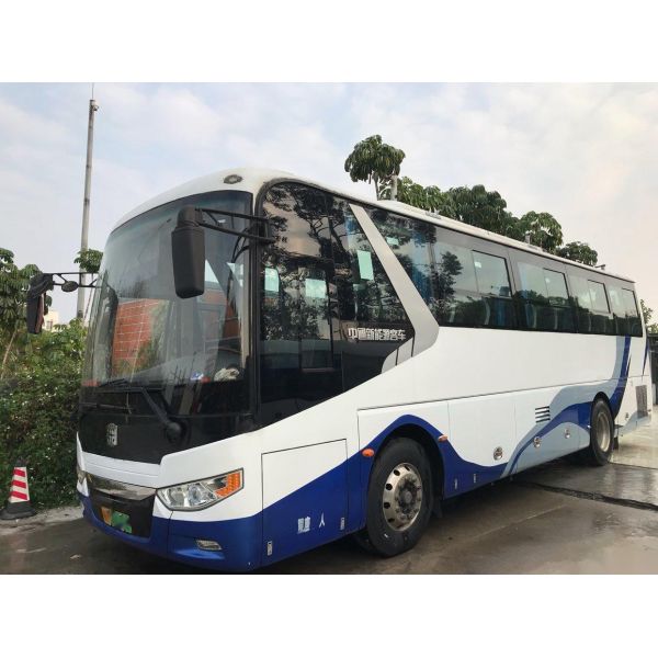 Масл-электрические гибридные двойные двери двигателя 155kw WP электротранспорта кроют кожей автобус используемый местом тренера Zhongtong LCK6101 47Seats
