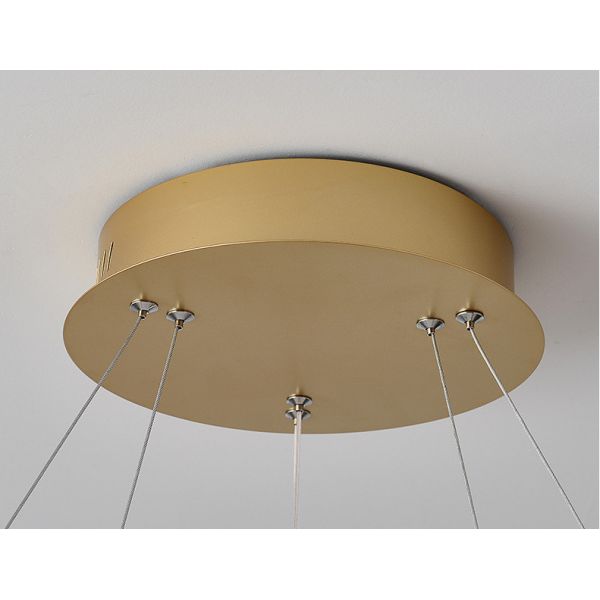 Tricolor современный свет двойного кольца Dimmable люстры кольца привесной с акриловым абажуром