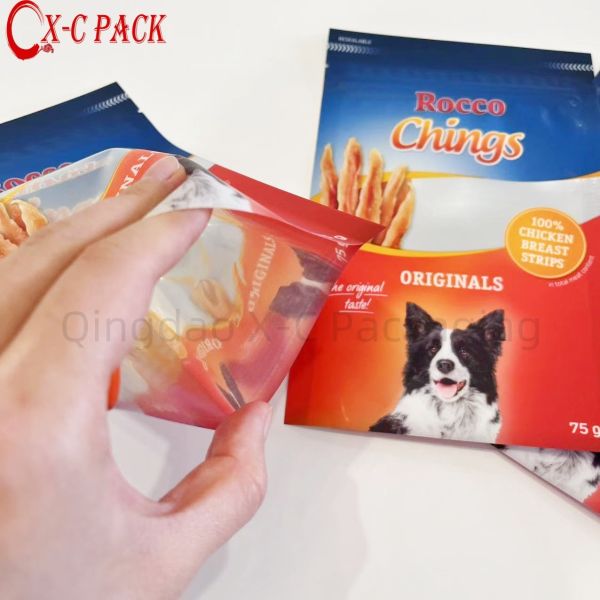 Plastic Bag Packaging Zipper 3 Side Seal Pouch Small Clear Sachet Mylar Bags Packaging Pet Dog Food Bag