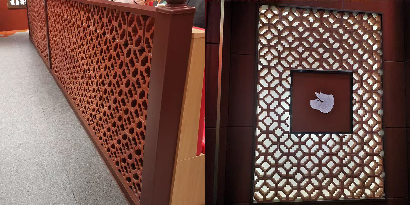 Garden Wall Cladding Terracotta Clay Lattice Bricks Fences Blocks for Facade Sun Shading Screen Wall