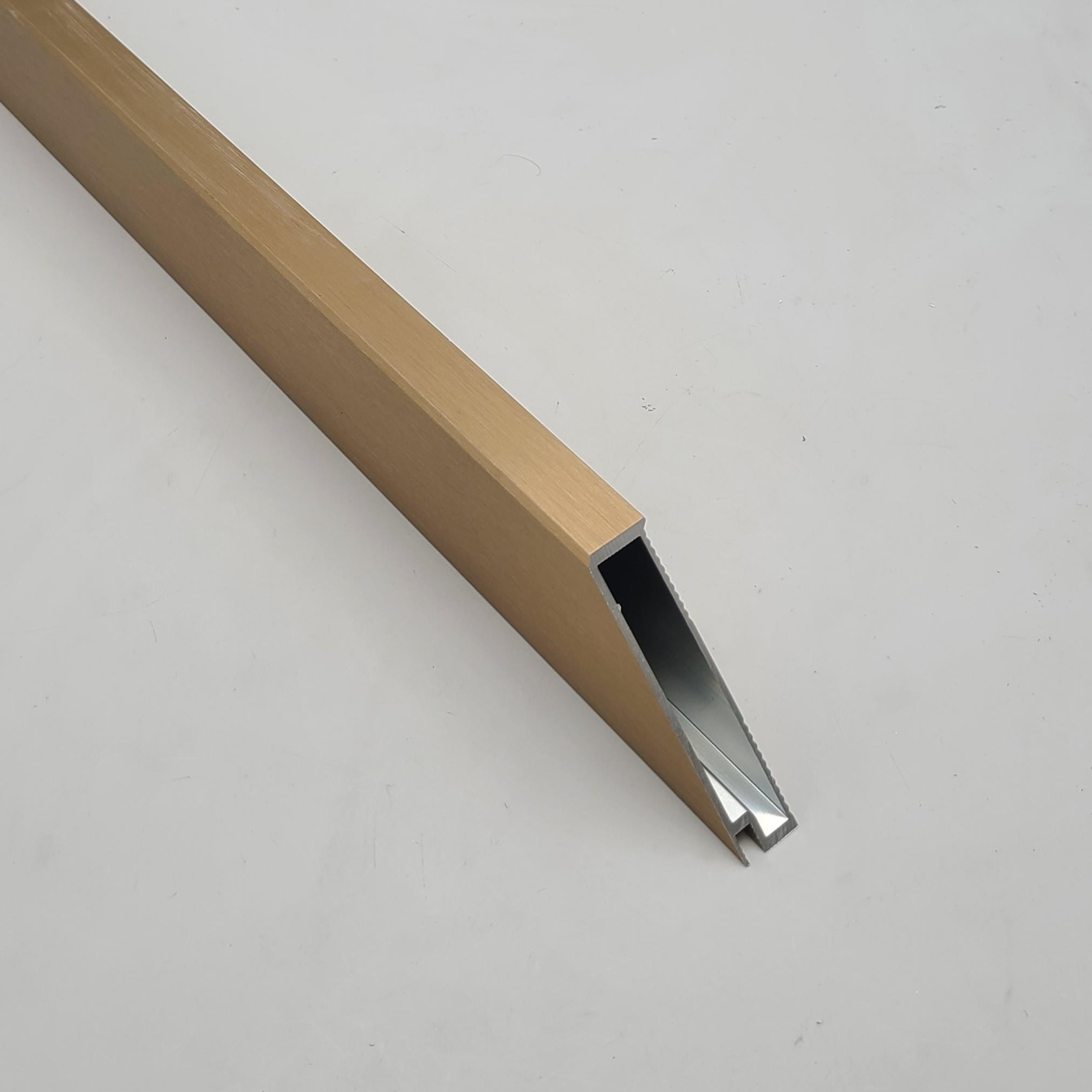 Рамка алюминиевого штранг-прессования 6060 декоративная для шкафа вина золотого