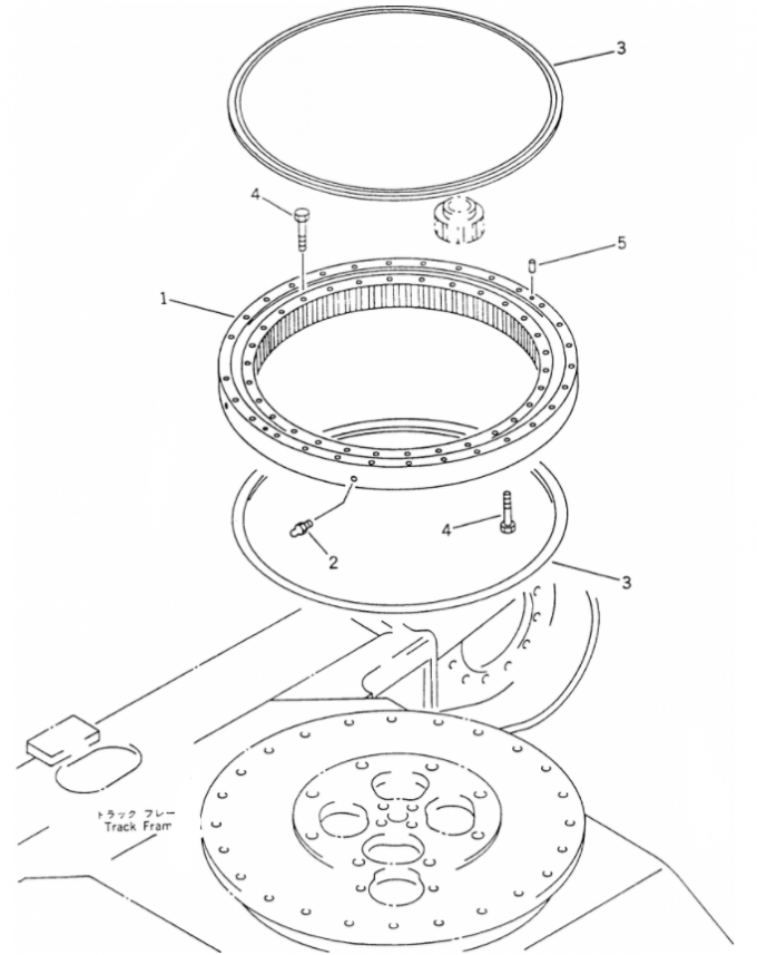 Model Pc75uu 2 Excavator Swing Bearing Ring Gear 201 25 61100