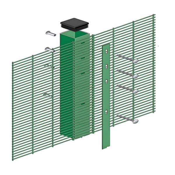 Clearvu Anti-Climb Security Fence with Clear View Design 4mm Wire Diameter and 2.4m Height